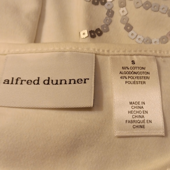 Alfred Dunner small white shirt silver sequins - Picture 2 of 3